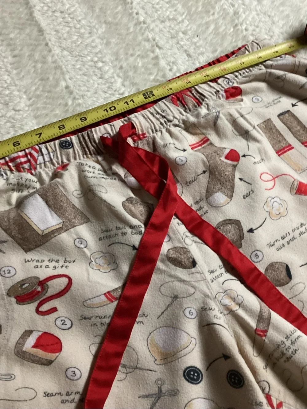 NICK & NORA HOW TO SEW A SOCK Monkey Flannel Pajama Set Sz XXL Matching Pj Set